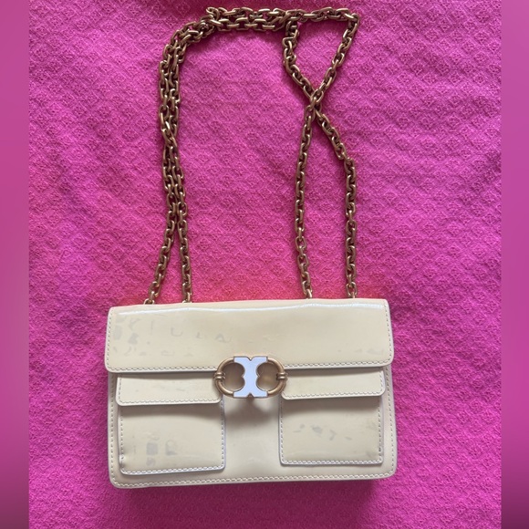 Tory Burch Gemini Link Chain Crossbody Bag- cream - Picture 2 of 7